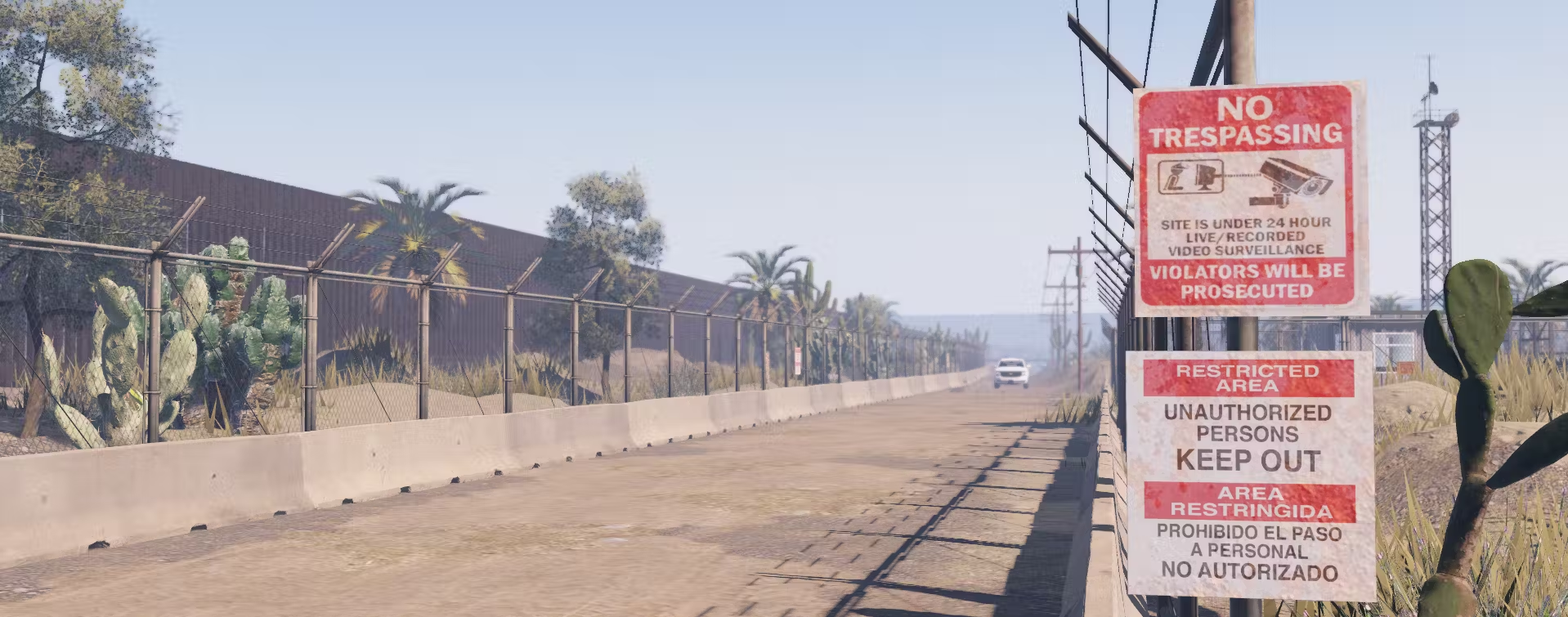 Mexican Border; The Tall Fence (Highly-realistic Roblox experience.)